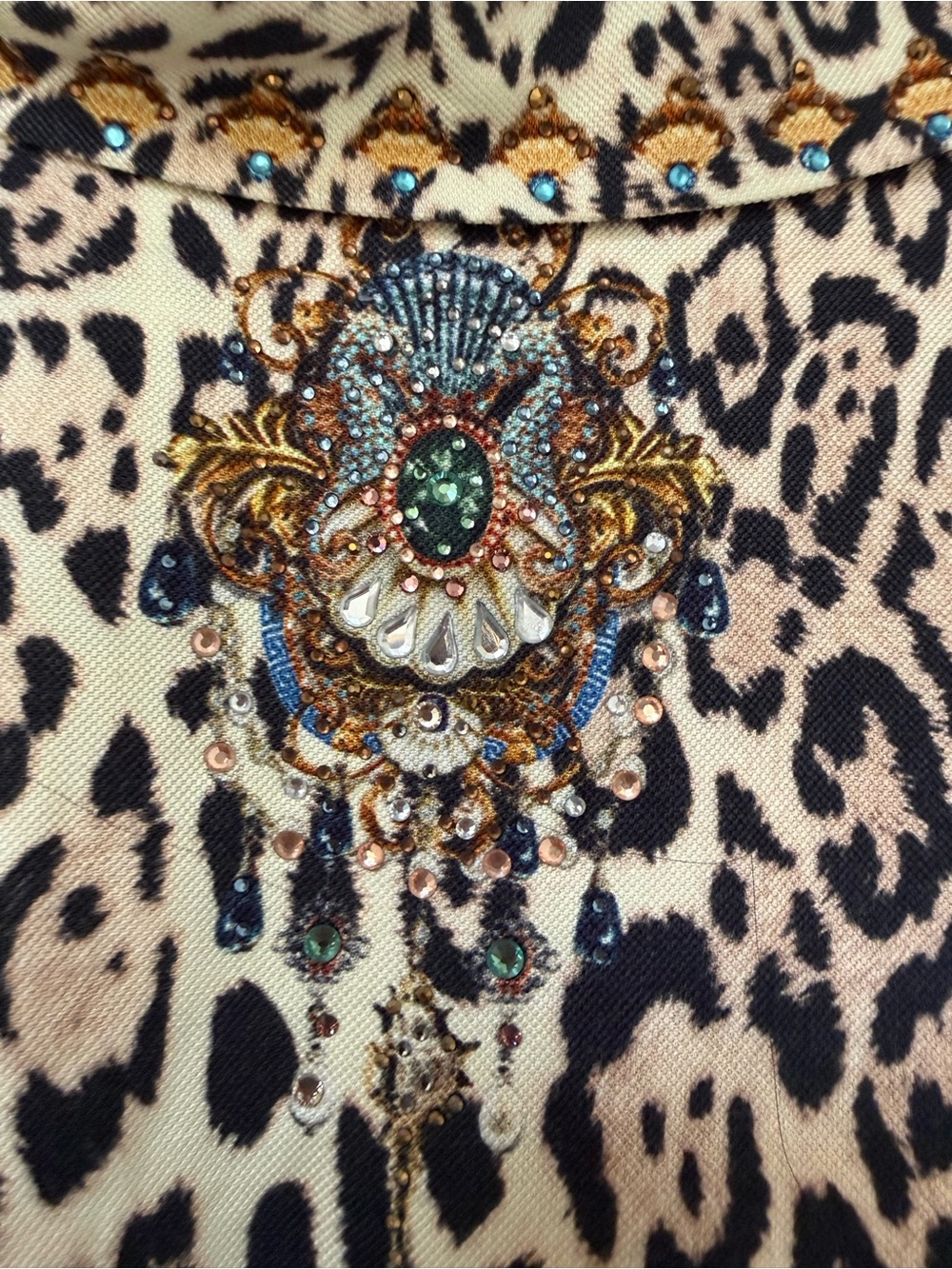 Camilla Leopard-Print Tie-Waist Jumpsuit in Beige and Black - Picture 5 of 8
